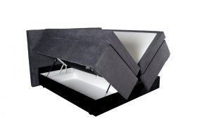 Boxspring Jasmin v rozmere 180x200 cm, v poťahu Matrix 17, ukážka úložného priestoru