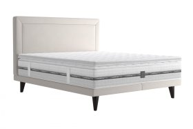 Dvojlôžko Tania v rozmere 180x200 cm, v poťahu Savoy 21 Cream, s topperom