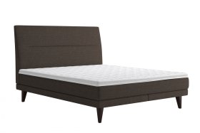 Dvojlôžko Lolla v rozmere 180x200 cm, v poťahu Crown 4 Taupe, s topperom 