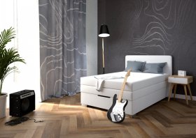 Boxspring Maria v rozmere 140x200 cm, v poťahu Loft 1, interiér