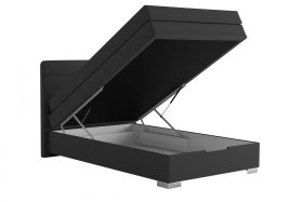 Boxspring Maria v rozmere 140x200 cm, v poťahu Loft Grey, ukážka úložného priestoru