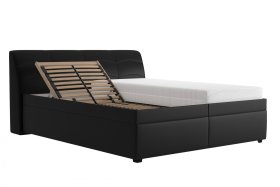 Dvojlôžko Merkúr v rozmere 180x200 cm, v poťahu Prima 16 Black, ukážka polohovania hlavy