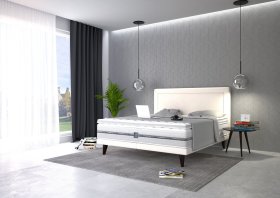 Dvojlôžko Tania v rozmere 180x200 cm, v poťahu Savoy 21 Cream, interiér