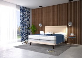 Dvojlôžko Tania v rozmere 180x200 cm, v poťahu Savoy 22 Beige, interiér 