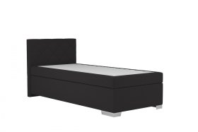 Boxspring Andy v rozmere 90x200 cm, v poťahu Enjoy 25 Black, bez toppera