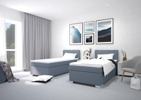 Boxspring Andy v rozmere 90x200 cm, v poťahu Enjoy 22 Anthra, interiér