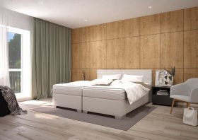 Boxspring Andy v rozmere 90x200 cm, v poťahu Enjoy 21 Grey, interiér