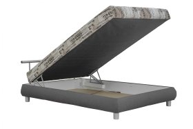 Jednolôžko Adrinana v rozmere 140x200 cm, v poťahu Manhattan 4 a Sevilla 24-40, ukážka úložného priestoru