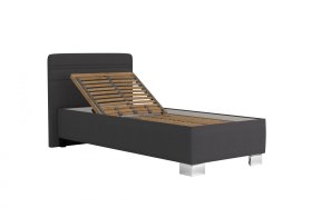 Jednolôžko Sendy v rozmere 90x200 cm, v poťahu Milano 9000, ukážka polohovania hlavy