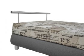 Jednolôžko Adriana v rozmere 140x200 cm, v poťahu Manhattan 4 a Sevilla 24-40, detail čela bez vankúšika