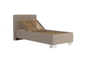 Jednolôžko Sendy v rozmere 90x200 cm, v poťahu Milano 9110, ukážka polohovania hlavy