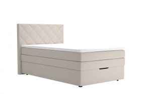 Boxspring Atika v rozmere 120x200 cm, v poťahu Enjoy 1 Beige, s topperom