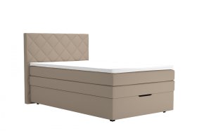 Boxspring Atika v rozmere 120x200 cm, v poťahu Enjoy 2 Camel, s topperom