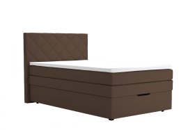 Boxspring Atika v rozmere 120x200 cm, v poťahu Enjoy 4 Brown, s topperom