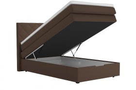 Boxspring Atika v rozmere 120x200 cm, v poťahu Enjoy 4 Brown, ukážka úložného priestoru