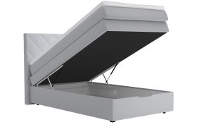 Boxspring Atika v rozmere 120x200 cm, v poťahu Enjoy 21 Grey, ukážka úložného priestoru