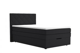 Boxspring Atika v rozmere 120x200 cm, v poťahu Enjoy 25 Black, s topperom