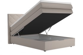 Boxspring Atika v rozmere 140x200 cm, v poťahu Amore 31, ukážka úložného priestoru