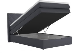 Boxspring Atika v rozmere 140x200 cm, v poťahu Amore 32, ukážka úložného priestoru
