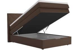 Boxspring Atika v rozmere 140x200 cm, v poťahu Enjoy 4 Brown, ukážka úložného priestoru