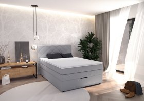Boxspring Atika v rozmere 140x200 cm, v poťahu Enjoy 21 Grey, interiér