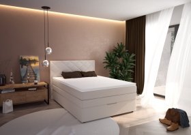 Boxspring Atika v rozmere 120x200 cm, v poťahu Enjoy 1 Beige, interiér