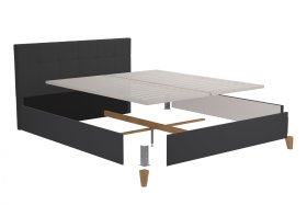 Dvojlôžko Meda v rozmere 180x200 cm, v poťahu Savoy 94 DK. GR., demont 