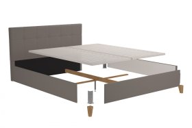 Dvojlôžko Meda v rozmere 180x200 cm, v poťahu Loft Taupe, demont