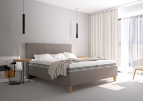Dvojlôžko Meda v rozmere 180x200 cm, v poťahu Loft Taupe, interiér