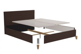 Dvojlôžko Meda v rozmere 180x200 cm, v poťahu Savoy 25 Choco, demont 