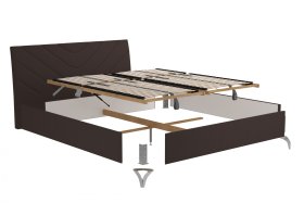 Dvojlôžko Tamara v rozmere 180x200 cm, v poťahu Gordon 28 Grizzly, demont 