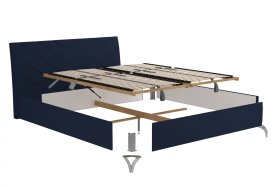 Dvojlôžko Tamara v rozmere 180x200 cm, v poťahu Malmö New 79, demont