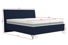 Dvojlôžko Tamara v rozmere 180x200 cm, v poťahu Malmö New 79, rozmery 