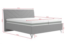 Dvojlôžko Tamara v rozmere 180x200 cm, v poťahu Malmö New 83, rozmery 