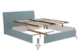 Dvojlôžko Tamara v rozmere 180x200 cm, v poťahu Matrix 23 Aqua, demont