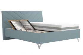 Dvojlôžko Tamara v rozmere 180x200 cm, v poťahu Matrix 23 Aqua, ukážka polohovania hlavy 