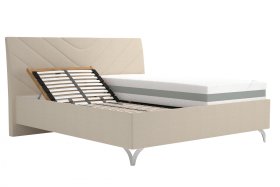 Dvojlôžko Tamara v rozmere 180x200 cm, v poťahu Bravo 2 Nature, ukážka polohovania hlavy