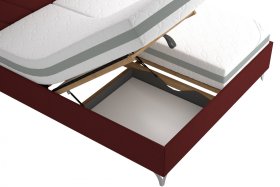 Dvojlôžko Tamara v rozmere 180x200 cm, v poťahu Malmö New 63, ukážka úložného priestoru