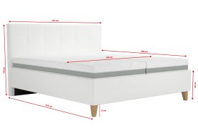 Dvojlôžko Meda v rozmere 180x200 cm, v poťahu Loft 1, rozmery