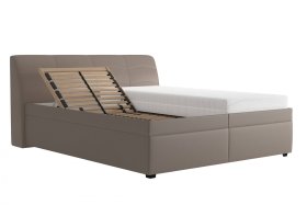Dvojlôžko Merkúr v rozmere 180x200 cm, v poťahu Loft Taupe, ukážka polohovania hlavy