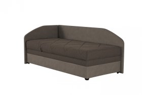 Válenda Turi v rozmere 90x200 cm, v poťahu Largo 13 a Arte 5 Stone, ľavý roh