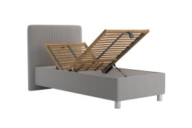 Jednolôžko Kayla v rozmere 90x200 cm, v poťahu Savoy 91 Silver, polohovanie