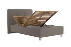 Jednolôžko Kayla v rozmere 120x200 cm, v poťahu Loft Coffee, polohovanie