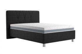 Jednolôžko Stella v rozmere 140x200 cm, v poťahu Loft Black