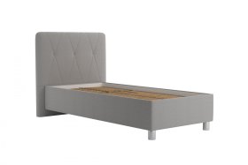 Jednolôžko Stella v rozmere 90x200 cm, v poťahu Savoy 91 Silver, bez matraca