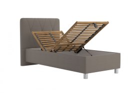 Jednolôžko Stella v rozmere 90x200 cm, v poťahu Loft Coffee, polohovanie