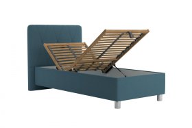 Jednolôžko Stella v rozmere 90x200 cm, v poťahu Crown 13 Ocean Blue, polohovanie
