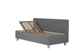 Jednolôžko Fiona v rozmere 90x200 cm, v poťahu Malmö New 83, bočné čelo, polohovanie hlavy