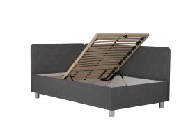 Jednolôžko Fiona v rozmere 110x200 cm, v poťahu Malmö New 95, hlavové + bočné čelo (ľavý roh), polohovanie