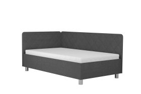 Jednolôžko Fiona v rozmere 110x200 cm, v poťahu Malmö New 95, hlavové + bočné čelo (ľavý roh)